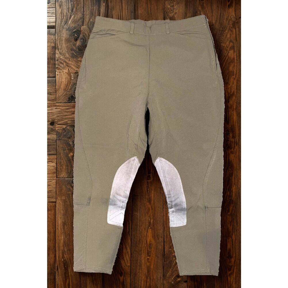 Ariat Pro Series Women’s Riding Breeches 36R 36x26 Beige Side Zip Equestrian - Picture 12 of 12